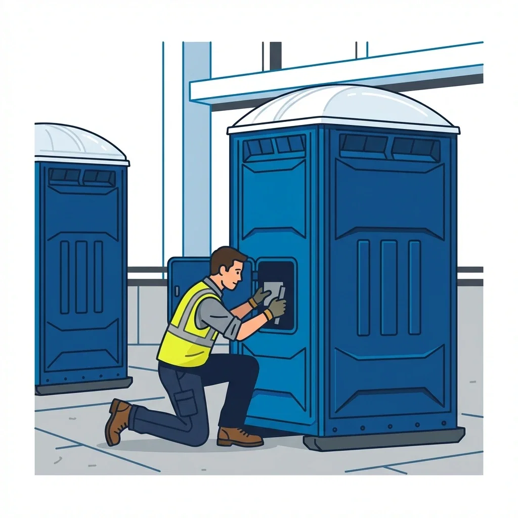 High-rise construction site sanitation logistics in Denver, CO